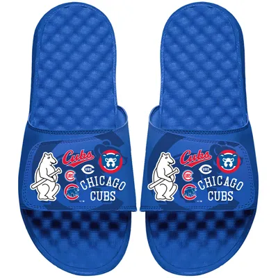 Chicago Cubs ISlide Youth Collage Slide Sandals - Royal