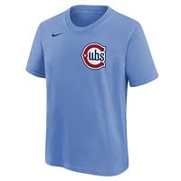 Youth Nike Dansby Swanson Baby Blue Chicago Cubs  Player Name & Number T-Shirt