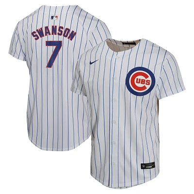 Maillot de joueur match à domicile Nike Dansby Swanson pour jeunes des Chicago Cubs, blanc