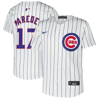 Maillot de jeu à domicile des Chicago Cubs pour jeunes Nike Isaac Paredes blanc