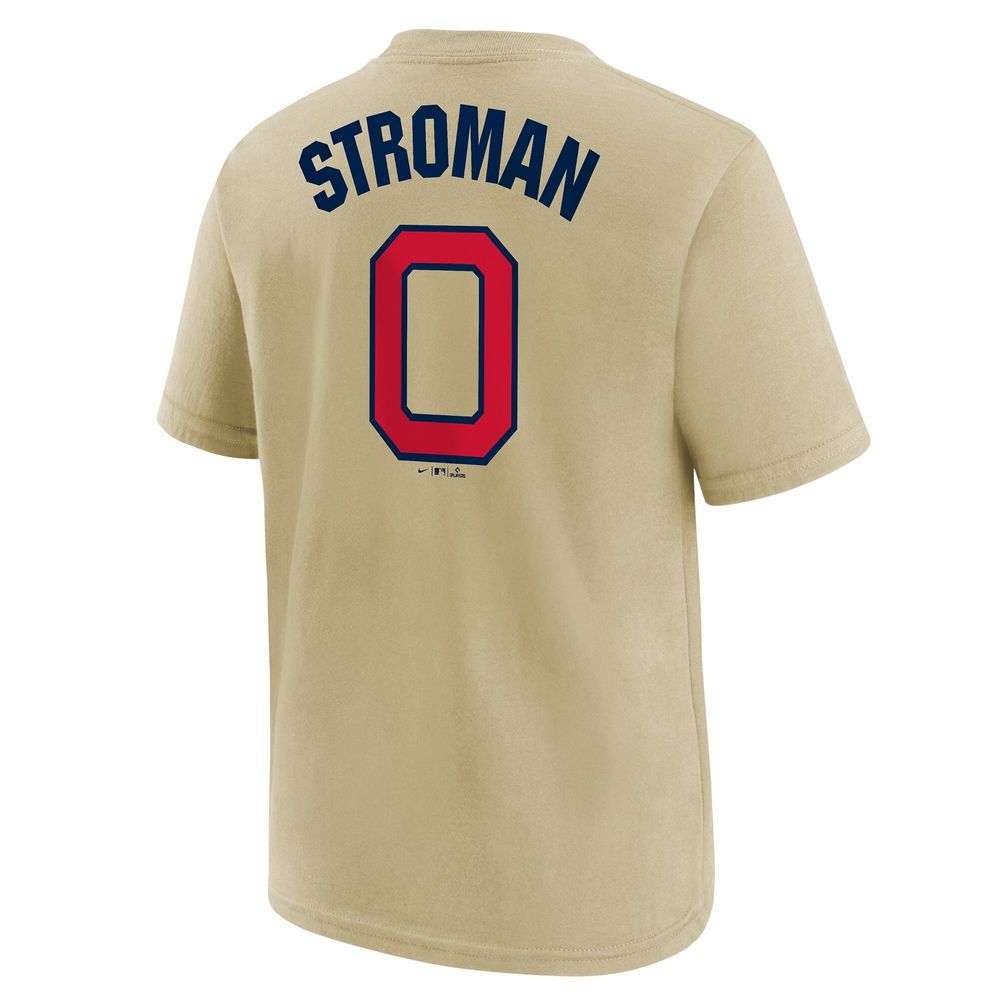 Youth Nike Marcus Stroman Cream Chicago Cubs 2022 Field of Dreams Name & Number T-Shirt