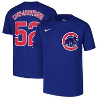 T-shirt Nike Pete Crow-Armstrong Royal Chicago Cubs avec nom et numéro pour jeune