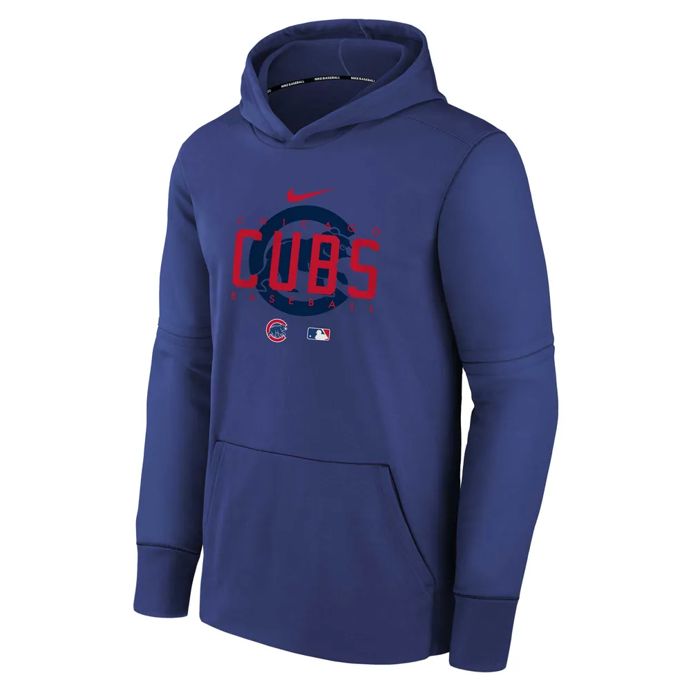 Youth Nike Royal Chicago Cubs Authentic Collection Pregame Performance - Pullover Hoodie