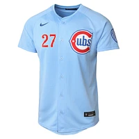 Maillot de joueur alternatif Nike Seiya Suzuki bleu clair Chicago Cubs 2e édition limitée