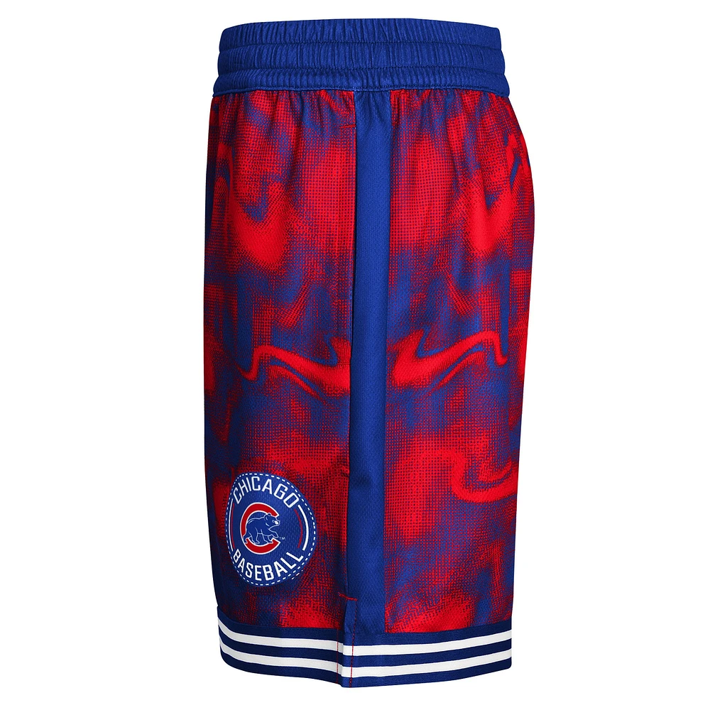Youth Royal/Red Chicago Cubs Outfielder Shorts