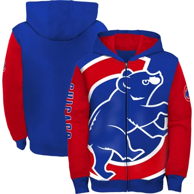 Men's Chicago Cubs Stitches Light Blue Team Logo Pullover Hoodie