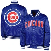 Veste à bouton-pression en satin pour garçons d'été Starter Royal Chicago Cubs jeunes