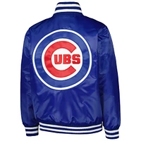 Veste à bouton-pression en satin pour garçons d'été Starter Royal Chicago Cubs jeunes