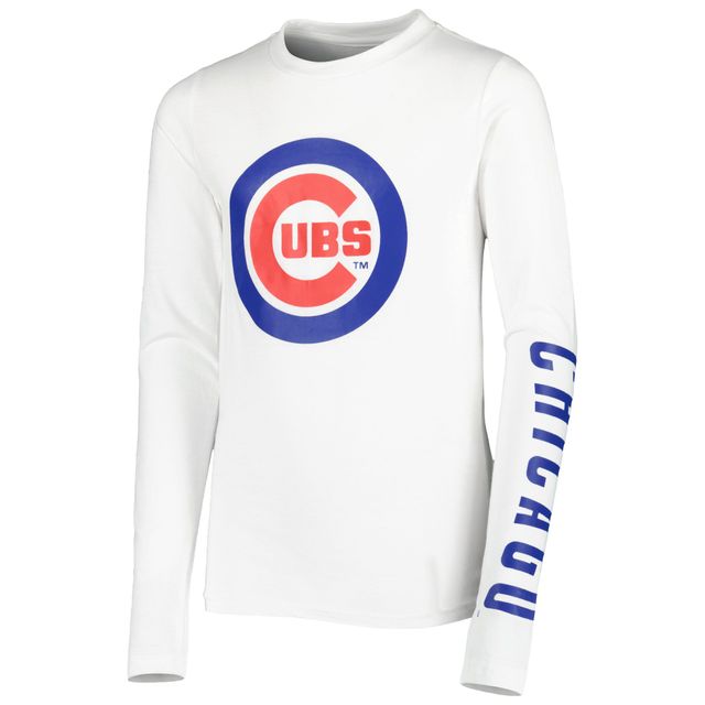 Ensemble de t-shirts pour jeunes Stitches Royal/White Chicago Cubs Combo