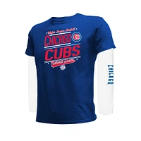 Ensemble de t-shirts pour jeunes Chicago Cubs bleu royal/blanc Stitches