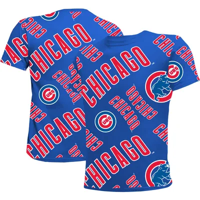 Chicago Cubs Stitches Youth Allover Team T-Shirt - Royal