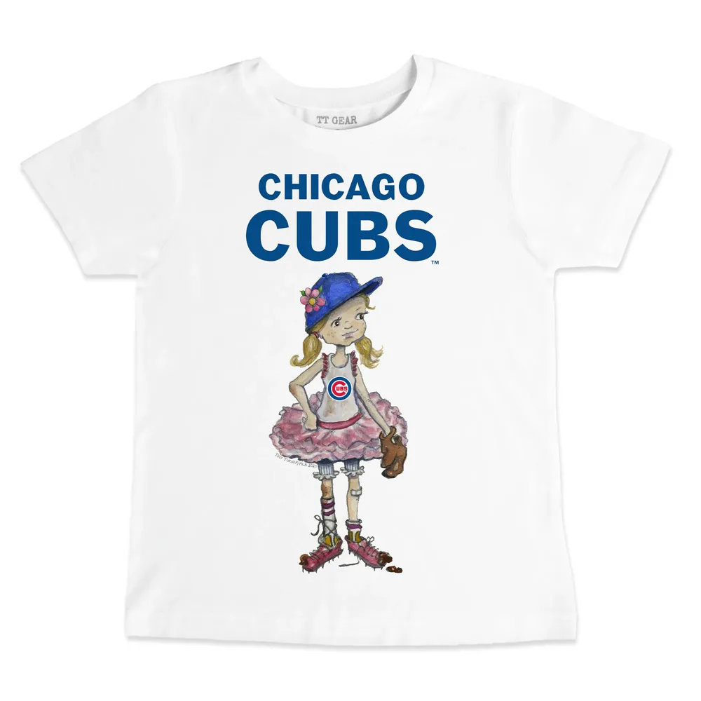 Lids Chicago Cubs Tiny Turnip Toddler Baseball Tear T-Shirt - White