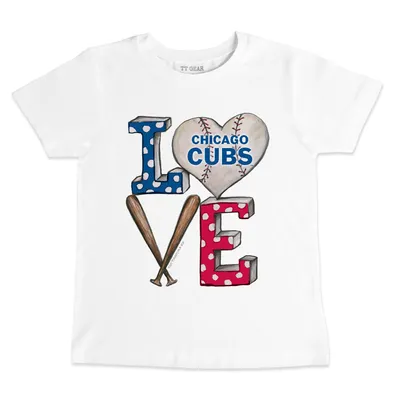 Lids Chicago Cubs Tiny Turnip Youth Peace Love Baseball T-Shirt