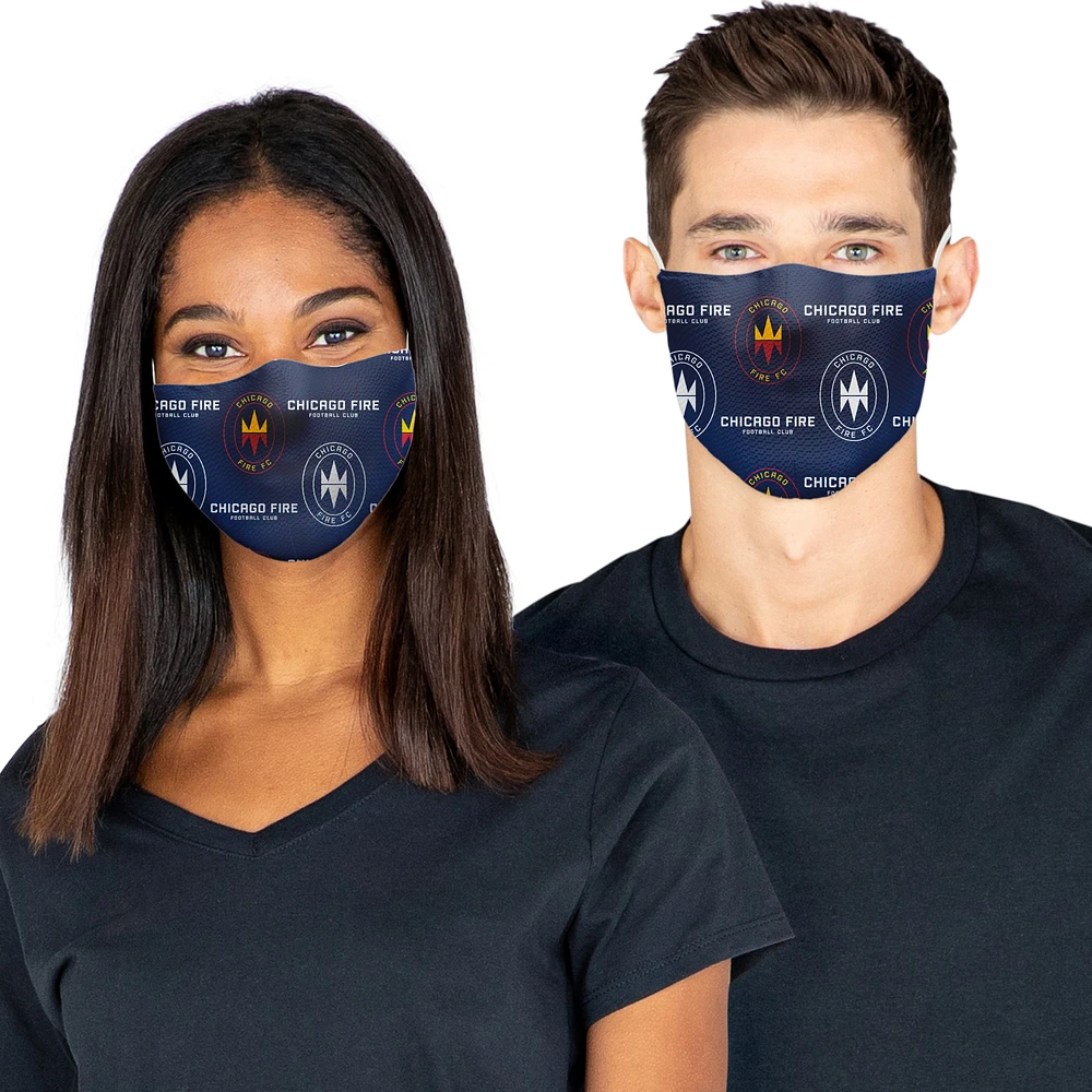 Adult Fanatics Chicago Fire All Over Logo Face Covering 3-Pack