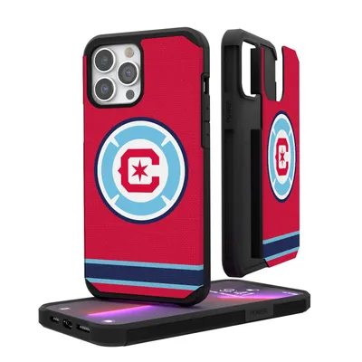 Chicago Fire iPhone Stripe Design Rugged Case