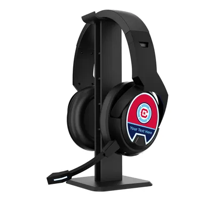 Chicago Fire Personalized Stripe Wireless Gaming Bluetooth Headphones & Stand