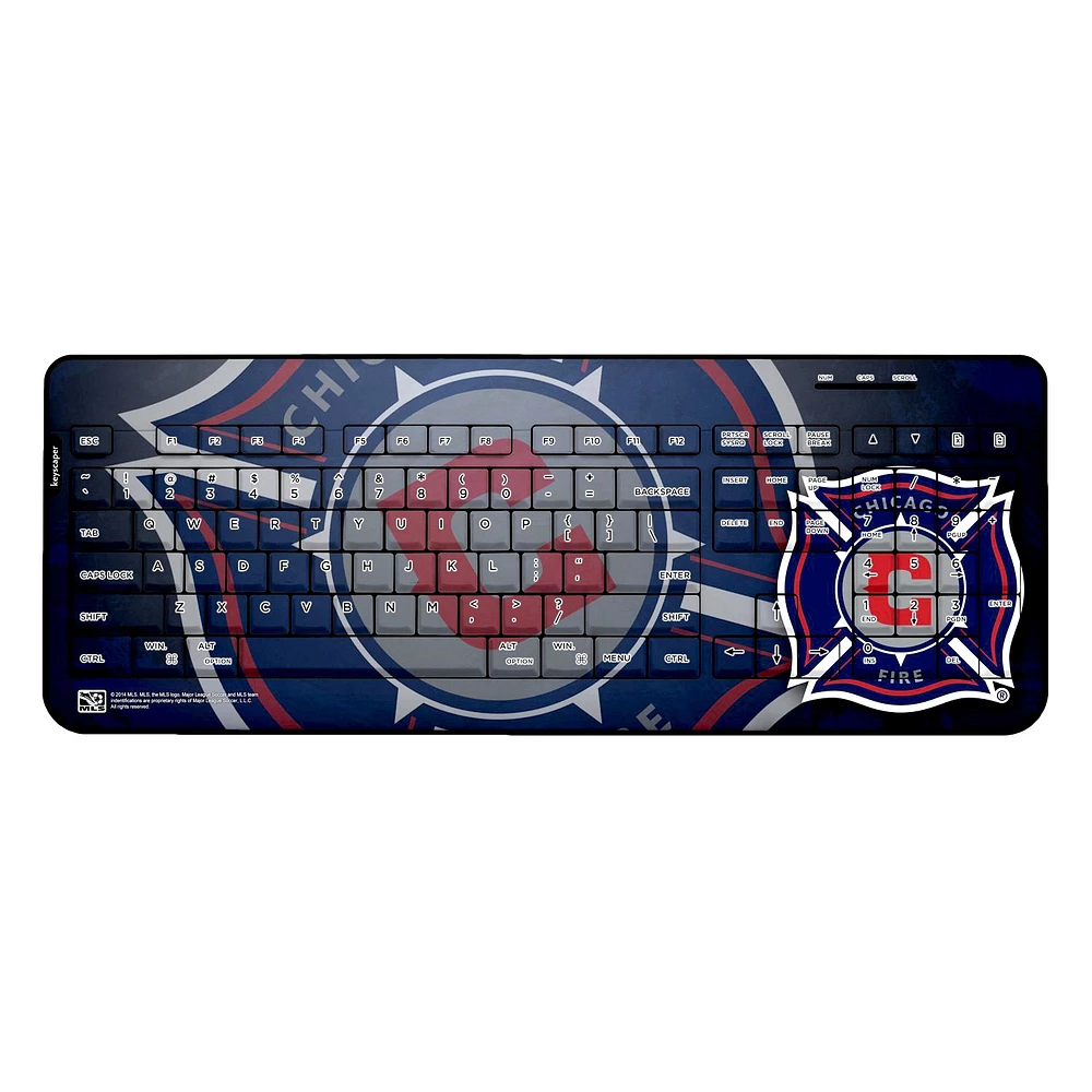 Chicago Fire SC Keyscaper Wireless Keyboard - Navy Blue