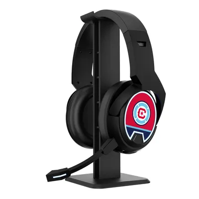 Chicago Fire Stripe Wireless Gaming Bluetooth Headphones & Stand