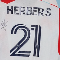 Fabian Herbers Chicago Fire Autographed Fanatics Authentic Match-Used #21 White Jersey from the 2023 MLS Season