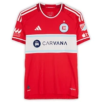Fabian Herbers Chicago Fire Autographed Match-Used #21 Red adidas Jersey from the 2024 MLS Season - Size M