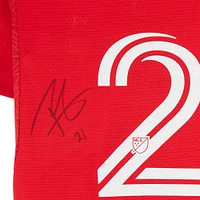 Fabian Herbers Chicago Fire Autographed Match-Used #21 Red adidas Jersey from the 2024 MLS Season - Size M