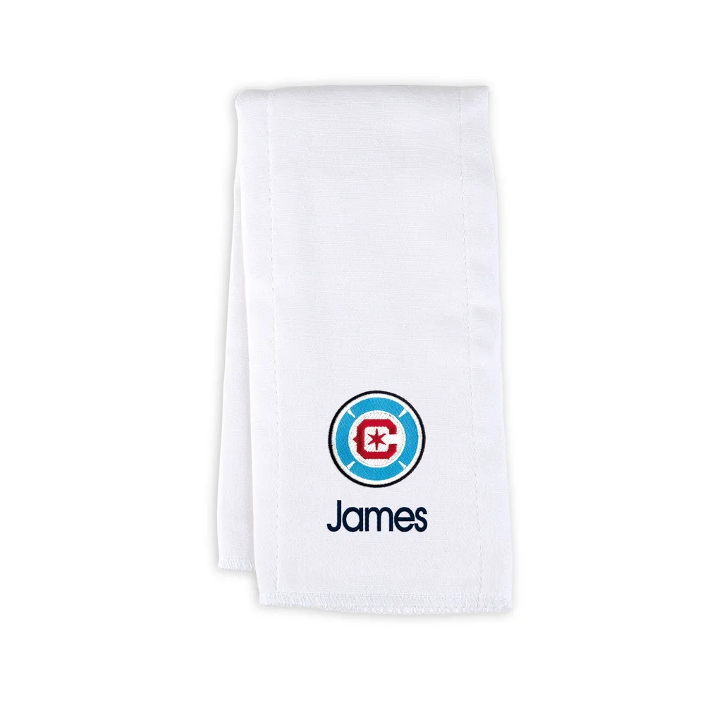 Chicago Fire Infant Personalized Burp Cloth - White