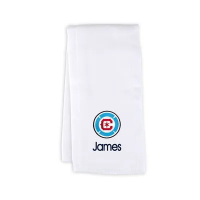 Chicago Fire Infant Personalized Burp Cloth - White