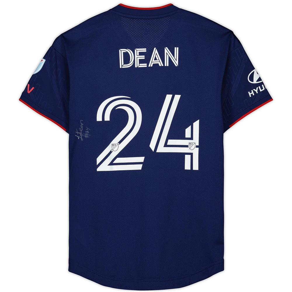 Jonathan Dean Chicago Fire Autographed Fanatics Authentic Match-Used #24 Navy Jersey from the 2023 MLS Season