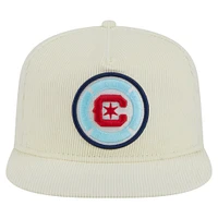 Men's New Era  Cream Chicago Fire 2025 Kickoff Snapback Golfer Hat
