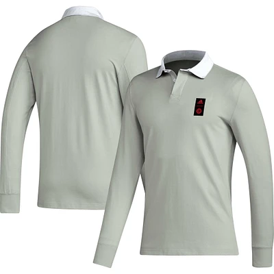 Polo à manches longues adidas 2023 Player gris Chicago Fire Travel pour hommes