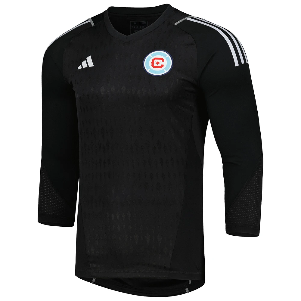 Réplique de maillot gardien but à manches longues Chicago Fire 2023 adidas noir pour homme