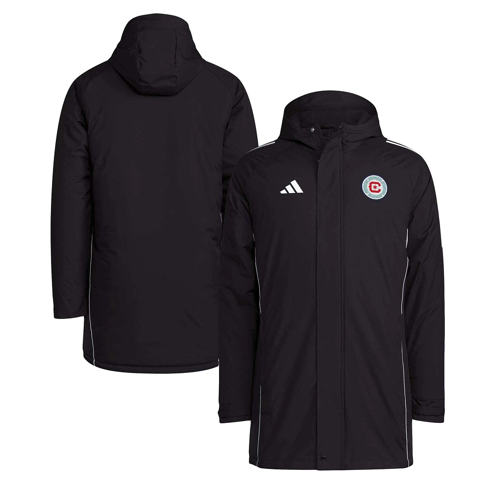 Men's adidas Black Chicago Fire Tiro 24 Full-Zip Hoodie Winter Parka