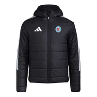 Veste à capuche d'hiver entièrement zippée adidas Chicago Fire Tiro 24 pour homme - Noir