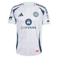 Men's adidas Brian Gutierrez Light Blue Chicago Fire 2025 The Municipal Kit Authentic Player Jersey
