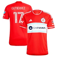 Men's adidas Brian Gutierrez Red Chicago Fire 2024 Return To Authentic Player Jersey