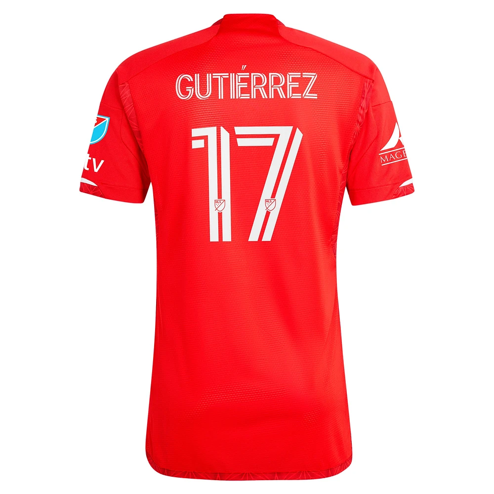 Men's adidas Brian Gutierrez Red Chicago Fire 2024 Return To Authentic Player Jersey