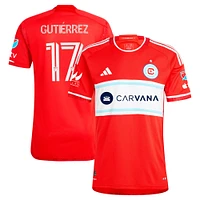 Men's adidas Brian Gutierrez Red Chicago Fire 2024 Return To Authentic Player Jersey