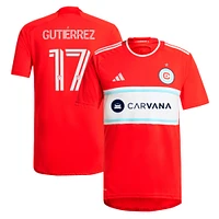 Men's adidas Brian Gutierrez Red Chicago Fire 2024 Return To Replica Player Jersey