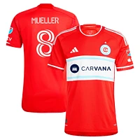 Men's adidas Chris Mueller Red Chicago Fire 2024 Return To Authentic Player Jersey