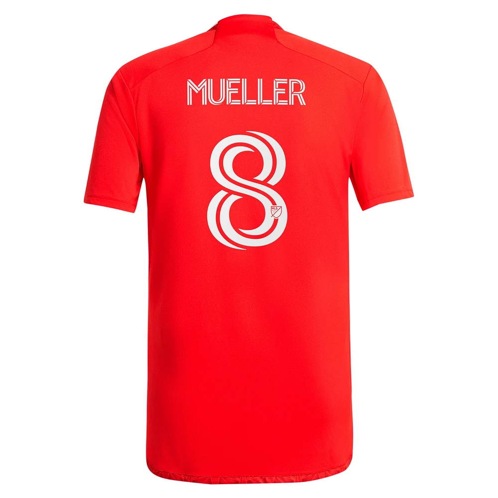 Men's adidas Chris Mueller Red Chicago Fire 2024 Return To Replica Player Jersey