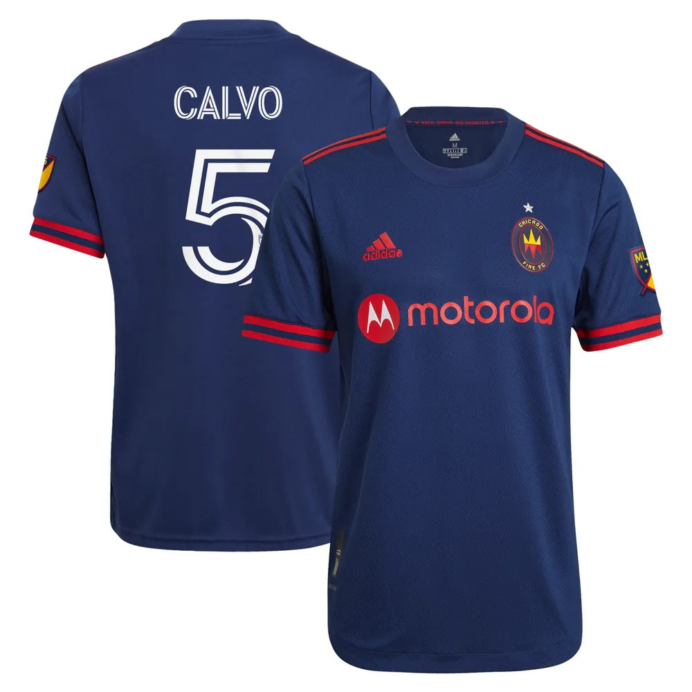 Adidas Francisco Calvo Bleu marine Chicago Fire 2021 Maillot de joueur primaire authentique pour homme