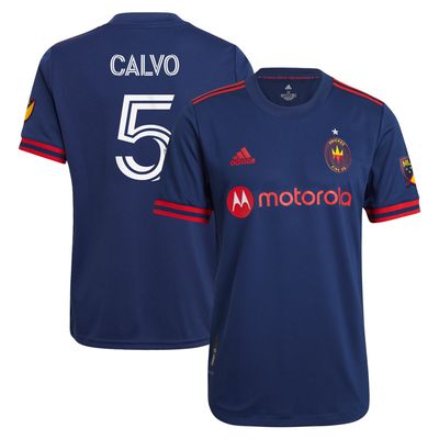 Men's adidas Francisco Calvo Navy Chicago Fire 2021 Primary Authentic Player Jersey