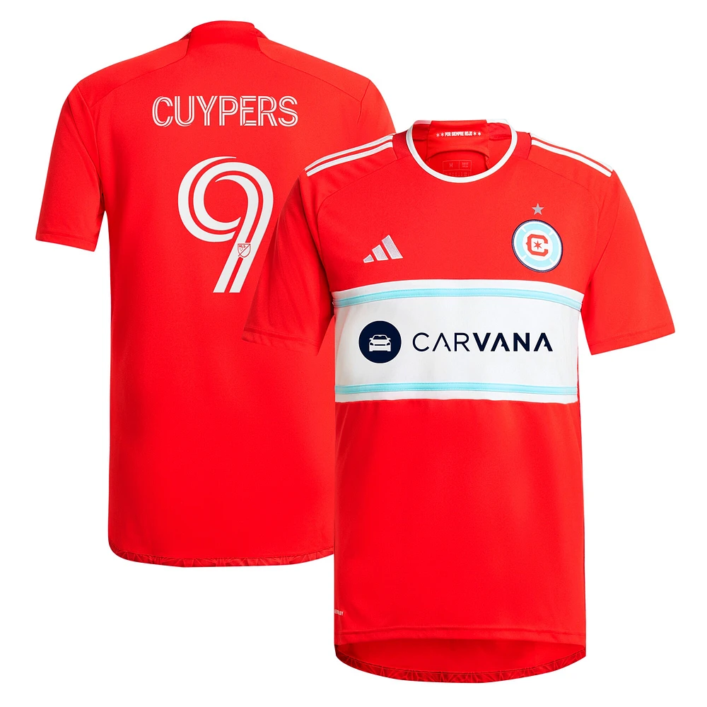 Men's adidas Hugo Cuypers Red Chicago Fire 2024 Return To Replica Player Jersey