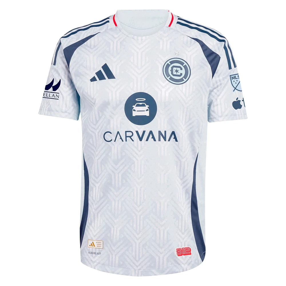 Men's adidas Jonathan Bamba Light Blue Chicago Fire 2025 The Municipal Kit Authentic Player Jersey