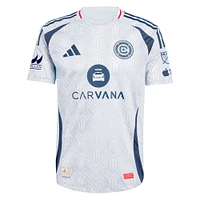 Men's adidas Jonathan Bamba Light Blue Chicago Fire 2025 The Municipal Kit Authentic Player Jersey
