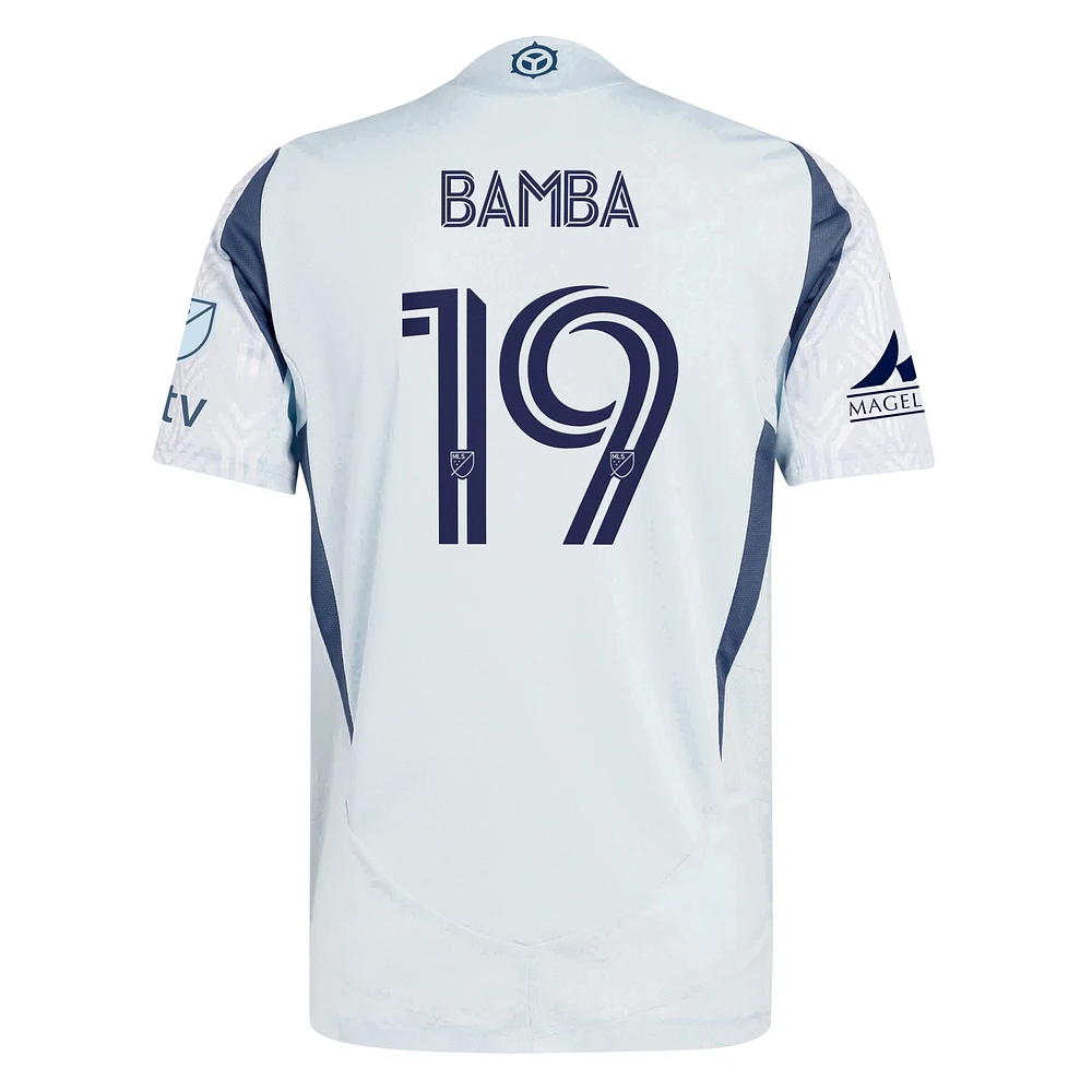 Men's adidas Jonathan Bamba Light Blue Chicago Fire 2025 The Municipal Kit Authentic Player Jersey