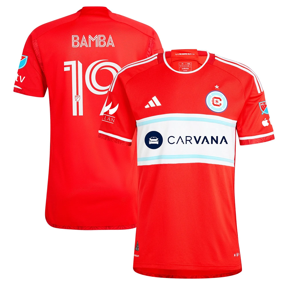 Maillot de joueur authentique adidas Jonathan Bamba Red Chicago Fire 2024 Return To pour homme