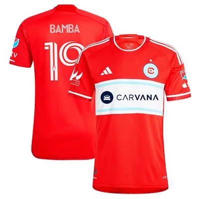 Maillot de joueur authentique adidas Jonathan Bamba Red Chicago Fire 2024 Return To pour homme