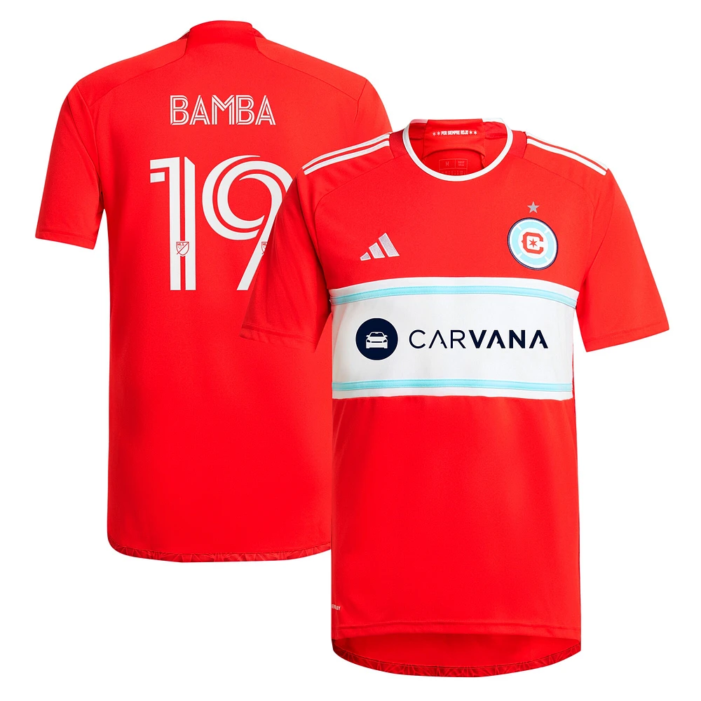 Maillot réplique de joueur adidas Jonathan Bamba Red Chicago Fire 2024 Return To pour homme