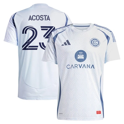 Men's adidas Kellyn Acosta Light Blue Chicago Fire 2025 The Municipal Kit Replica Player Jersey